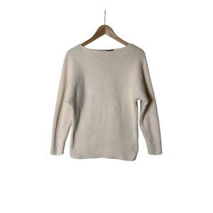 Lauren Ralph Lauren Cable Knit Cotton Boatneck Sweater Cream S 1613